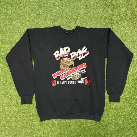 Vintage Detroit Pistons Bad Boys 89/90 Championship Hammer Time Crewneck Size L - Picture 1 of 6